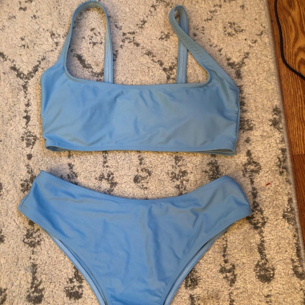 Baby Blue Bikini From Romwe